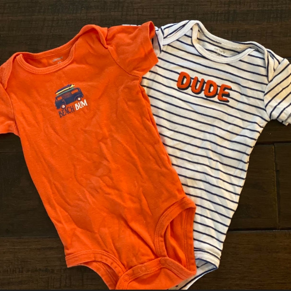 Carter's Orange Onesie Set